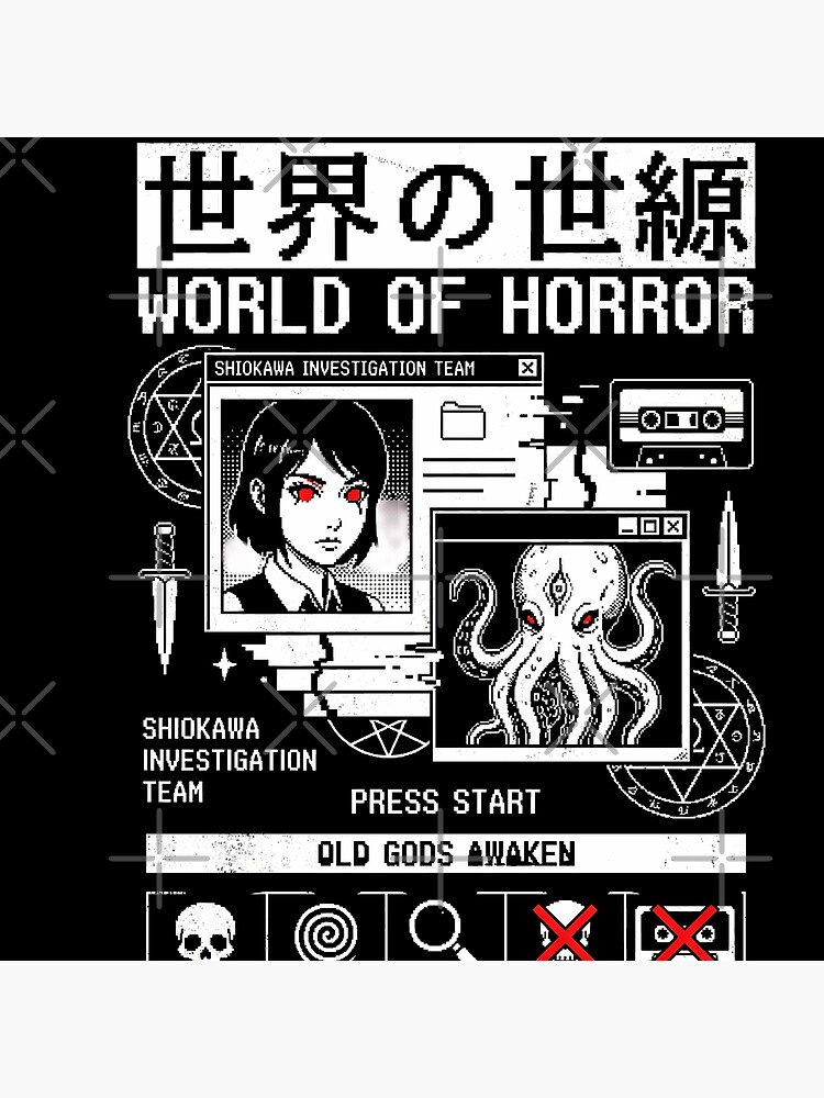 World Of Horror Turn Based Cosmic Horror Throw Pillow - Image 2
