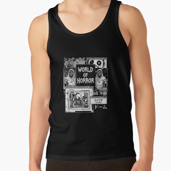 World Of Horror Panstasz Ms Paint Masterpiece Tank Top - Image 3