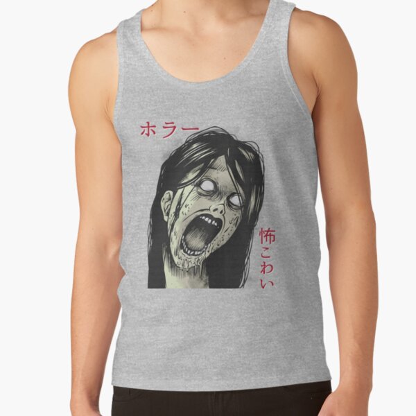 Japanese Horror Manga Otaku Design Tank Top - Image 3