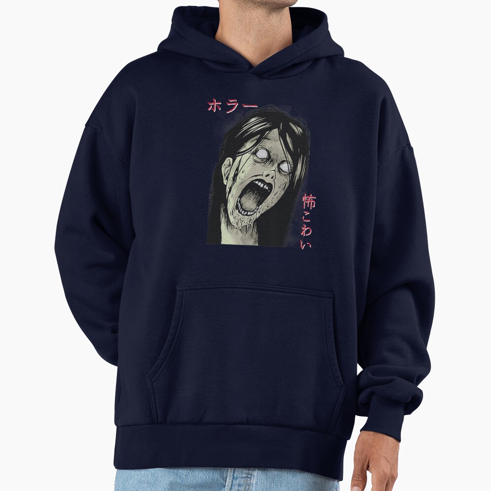 Japanese Horror Manga Otaku Design Hoodie - Image 5