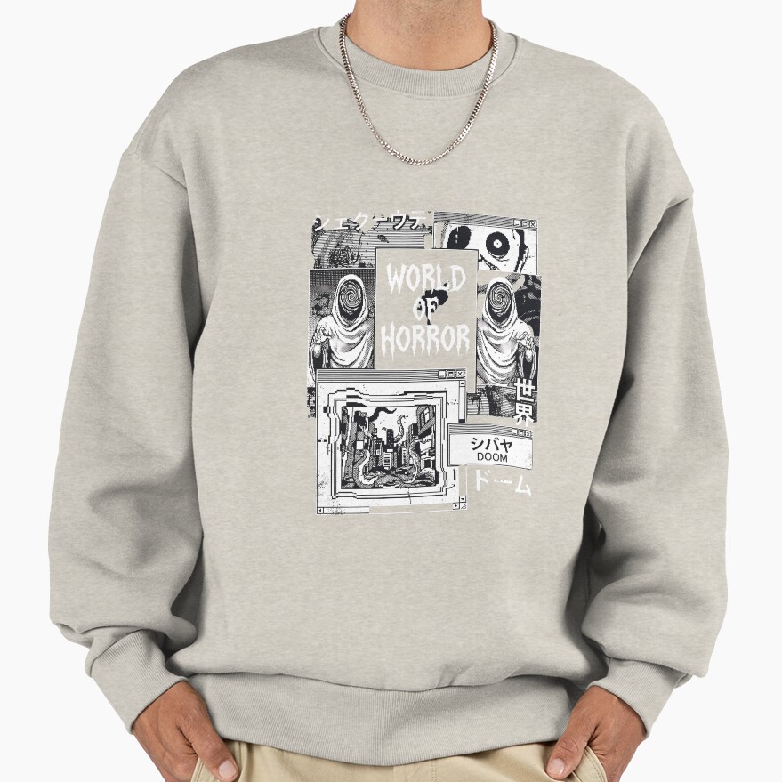 World Of Horror Panstasz Ms Paint Masterpiece Sweatshirt - Image 4