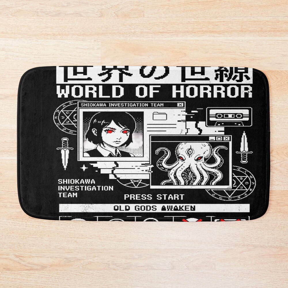 World Of Horror Turn Based Cosmic Horror Bath Mat