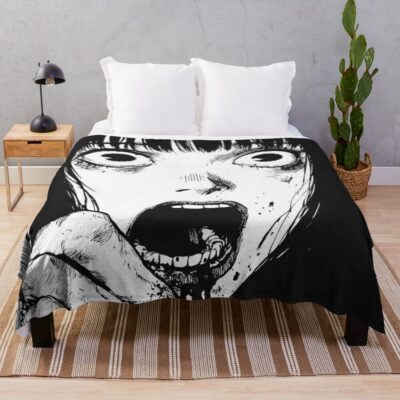 World Of Horror Festering Fury Design Throw Blanket