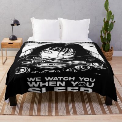 Junji Ito Horror Manga Art Throw Blanket