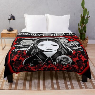 She Rises Halloween Horror Collection Throw Blanket