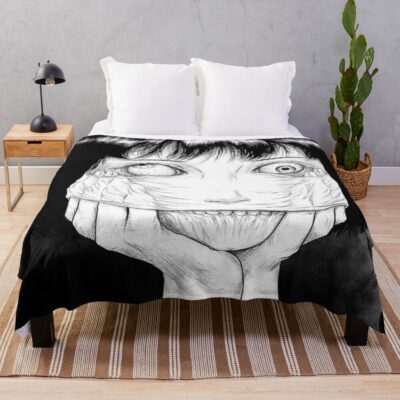 World Of Horror Haunted Spirit Mask Throw Blanket