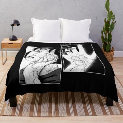 World Of Horror Disgusting Nightmare Art Throw Blanket