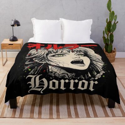 World Of Horror Supernatural Horror Art Throw Blanket