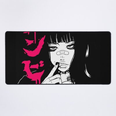 Japanese Vaporwave Urban Goth Girl Mouse Pad