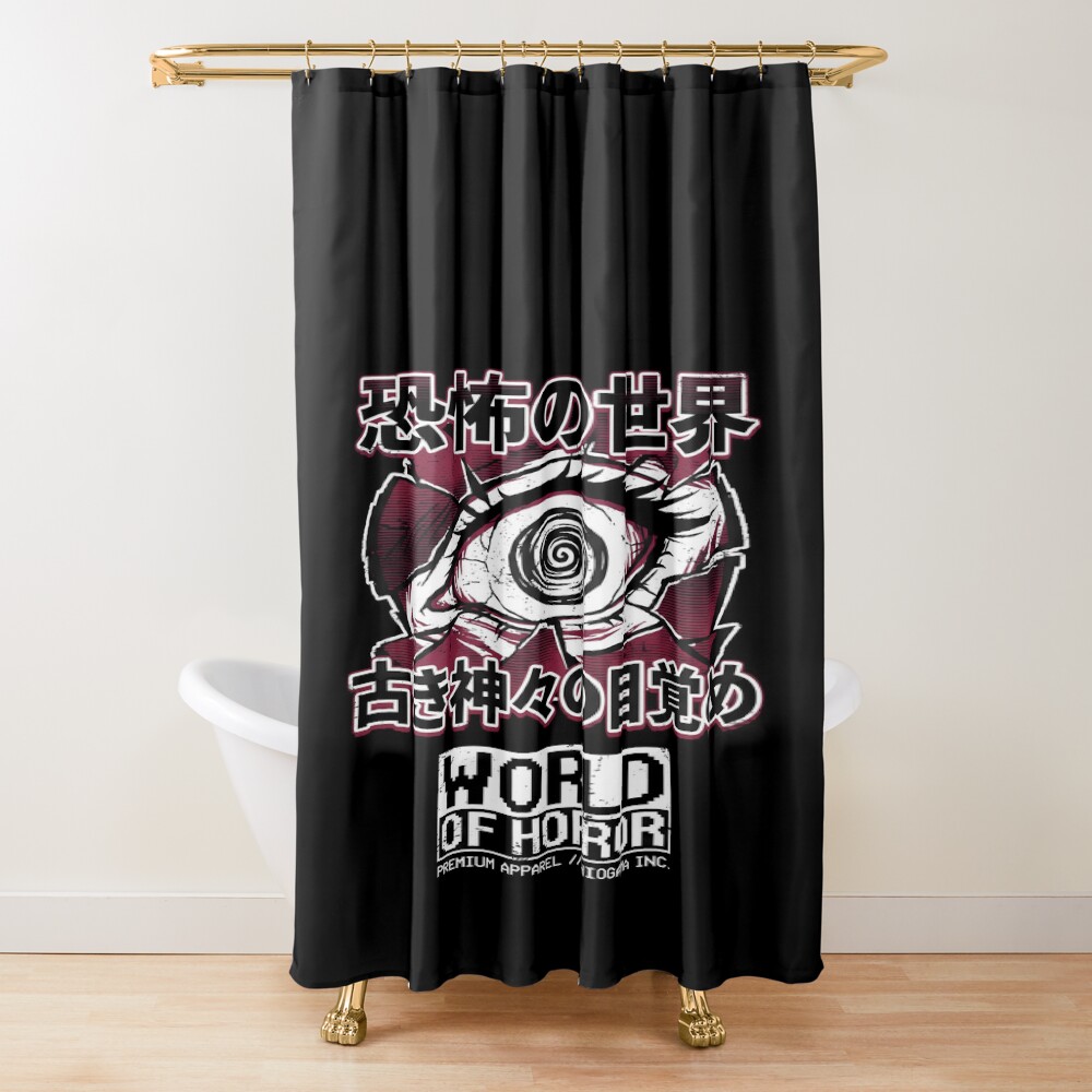 World Of Horror 1-bit Junji Ito Nightmare Shower Curtain