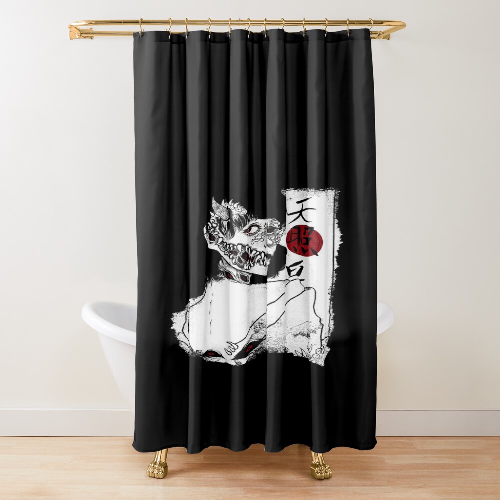 World Of Horror Bite Of Terror Shower Curtain