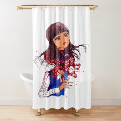 World Of Horror Gore Girl Nightmare Shower Curtain