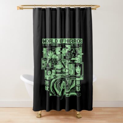 World Of Horror Scissor Woman School Terror Shower Curtain