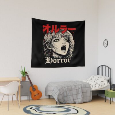 World Of Horror Supernatural Horror Art Tapestry