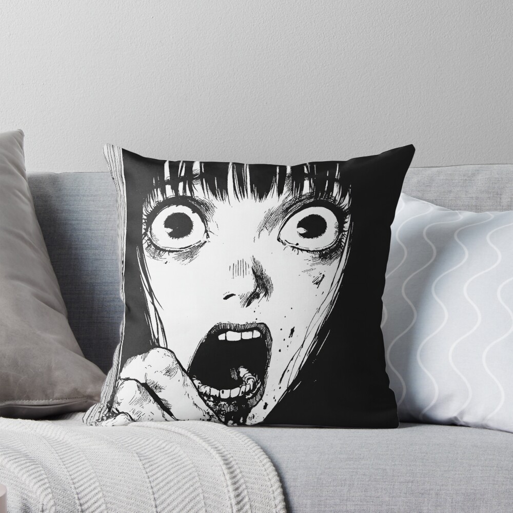 World Of Horror Festering Fury Design Throw Pillow