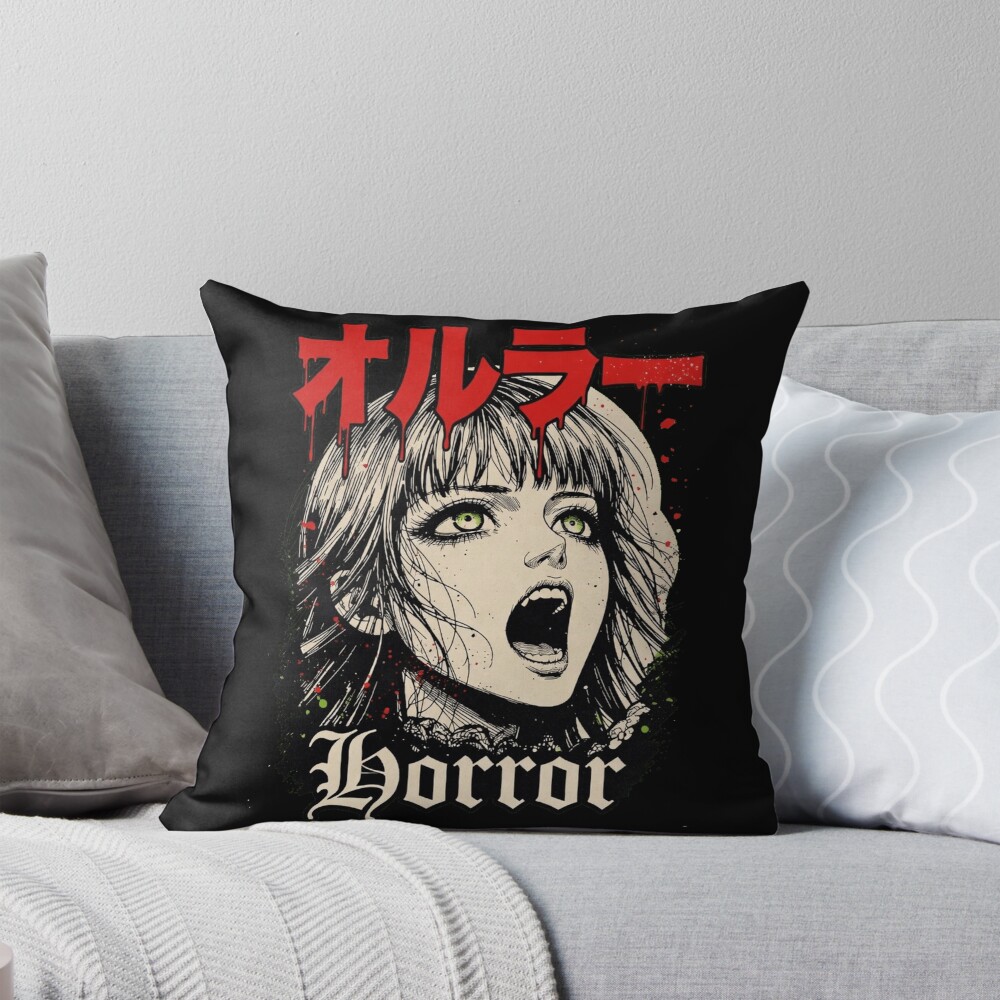 World Of Horror Supernatural Horror Art Throw Pillow