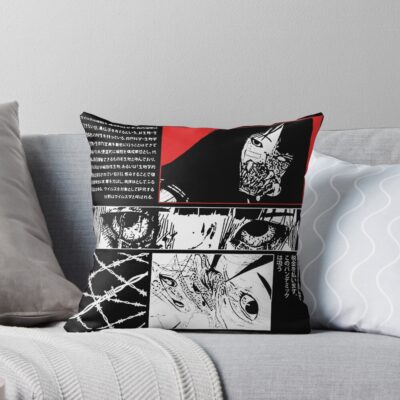 Japanese Vaporwave Cyberpunk Graphic Design Throw Pillow