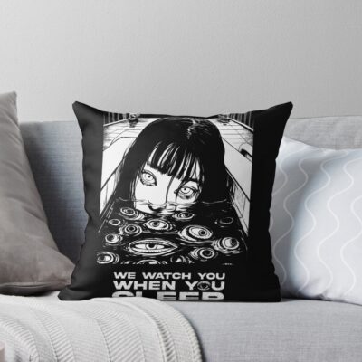 Junji Ito Horror Manga Art Throw Pillow