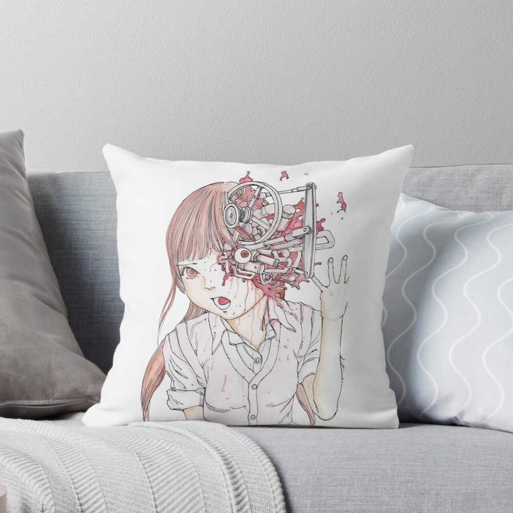 Shintaro Kago Horror Manga Art Throw Pillow