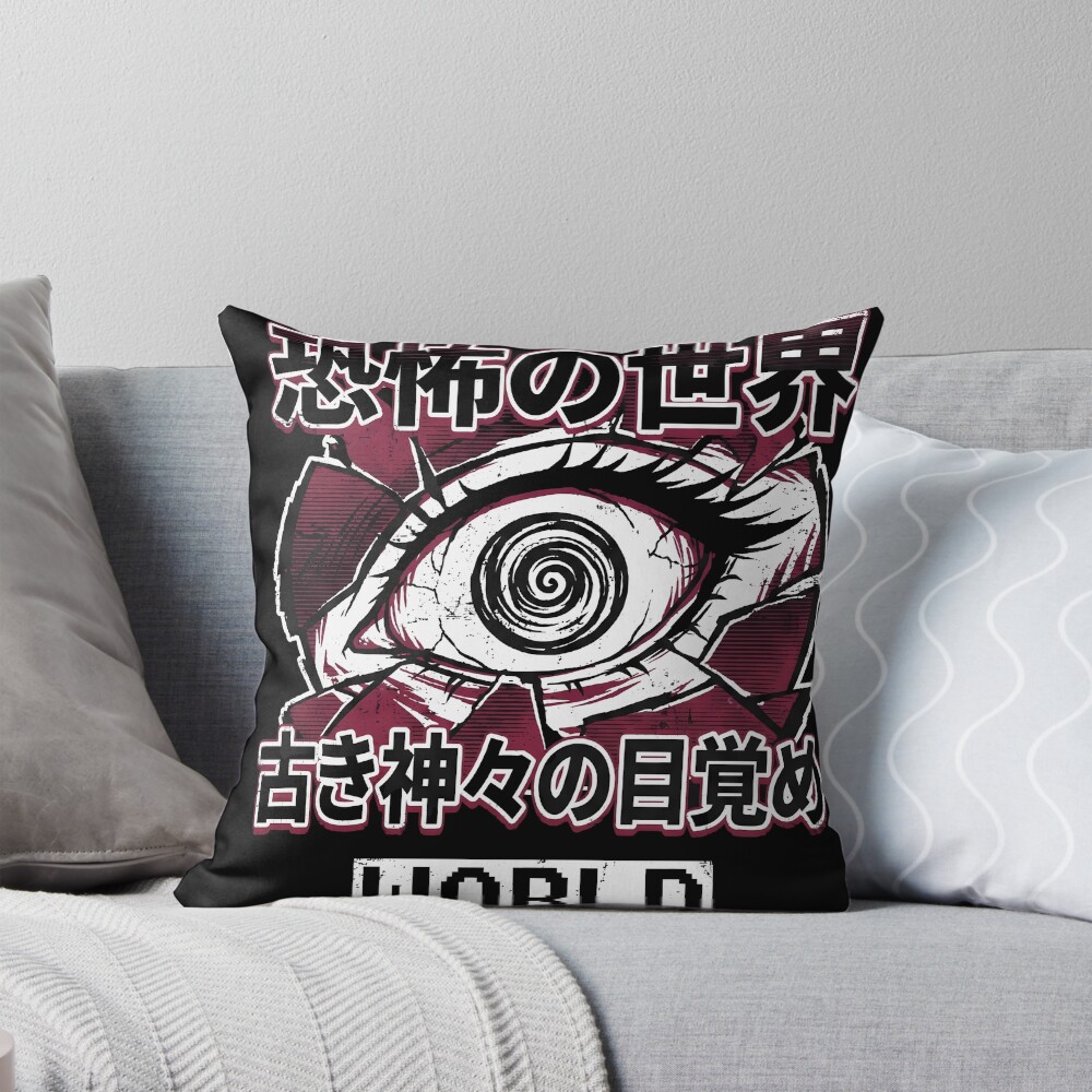 World Of Horror 1-bit Junji Ito Nightmare Throw Pillow