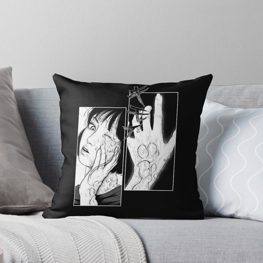 World Of Horror Disgusting Nightmare Art Throw Pillow